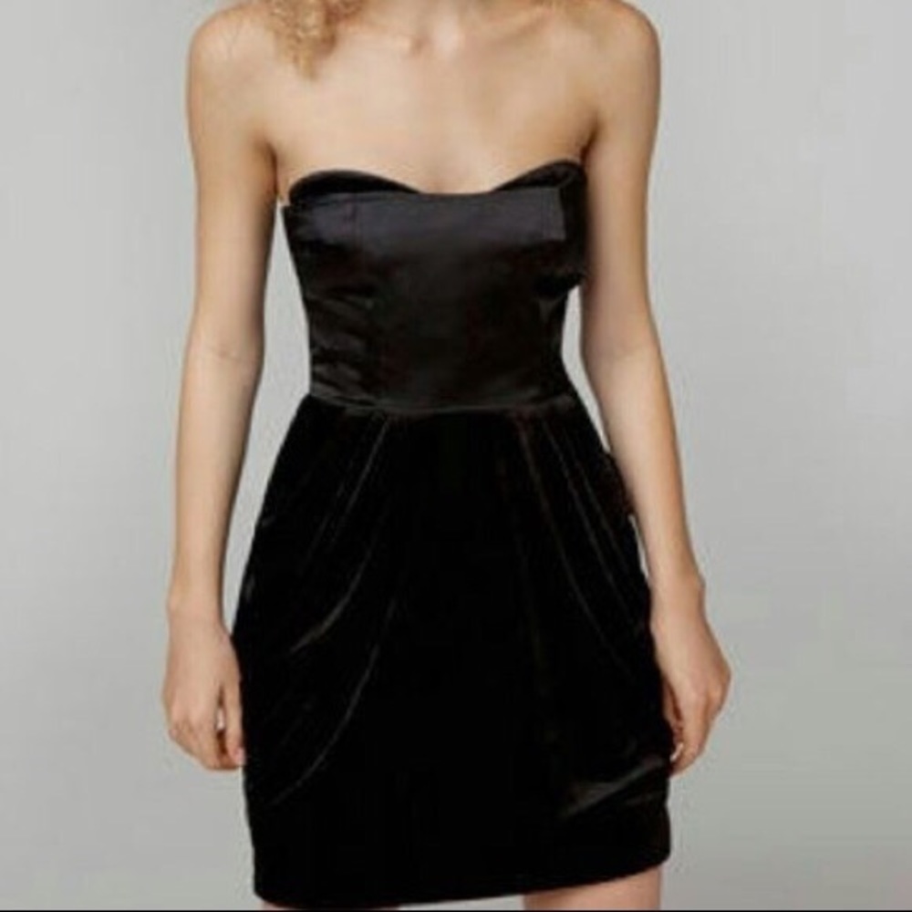 Juicy Couture fitted half matte half velour dress